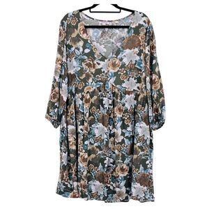 ANDREE Dress Floral Pullover Size 2X